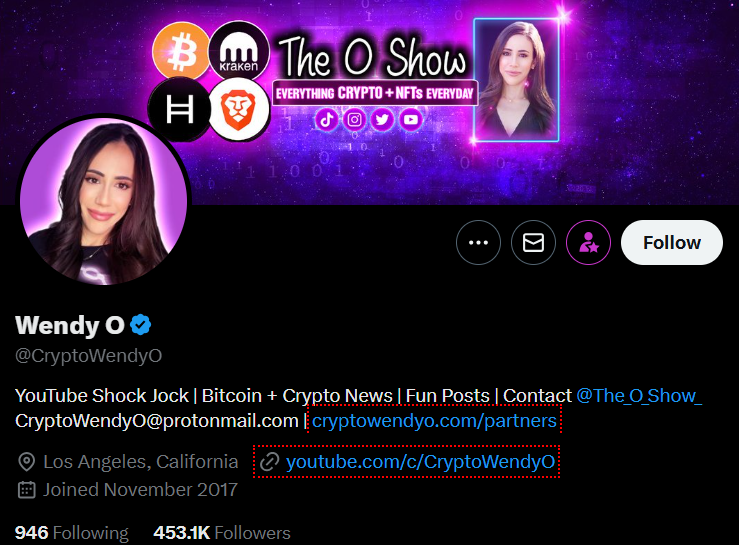 Wendy O(@CryptoWendyO) - The Educator and Analyst