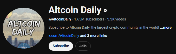 Altcoin Daily (@AltcoinDaily) - The Market Update Hub