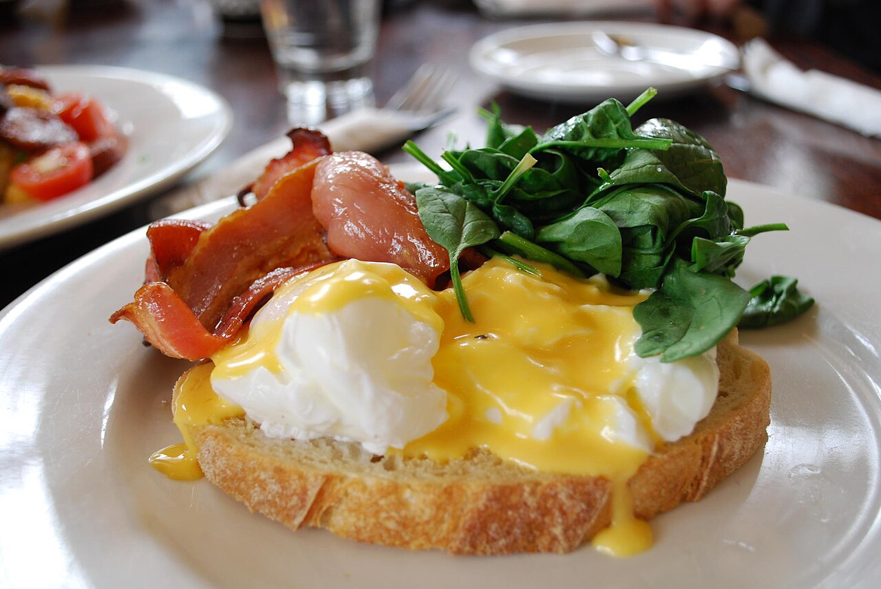 Eggs Benedict breakfast plate