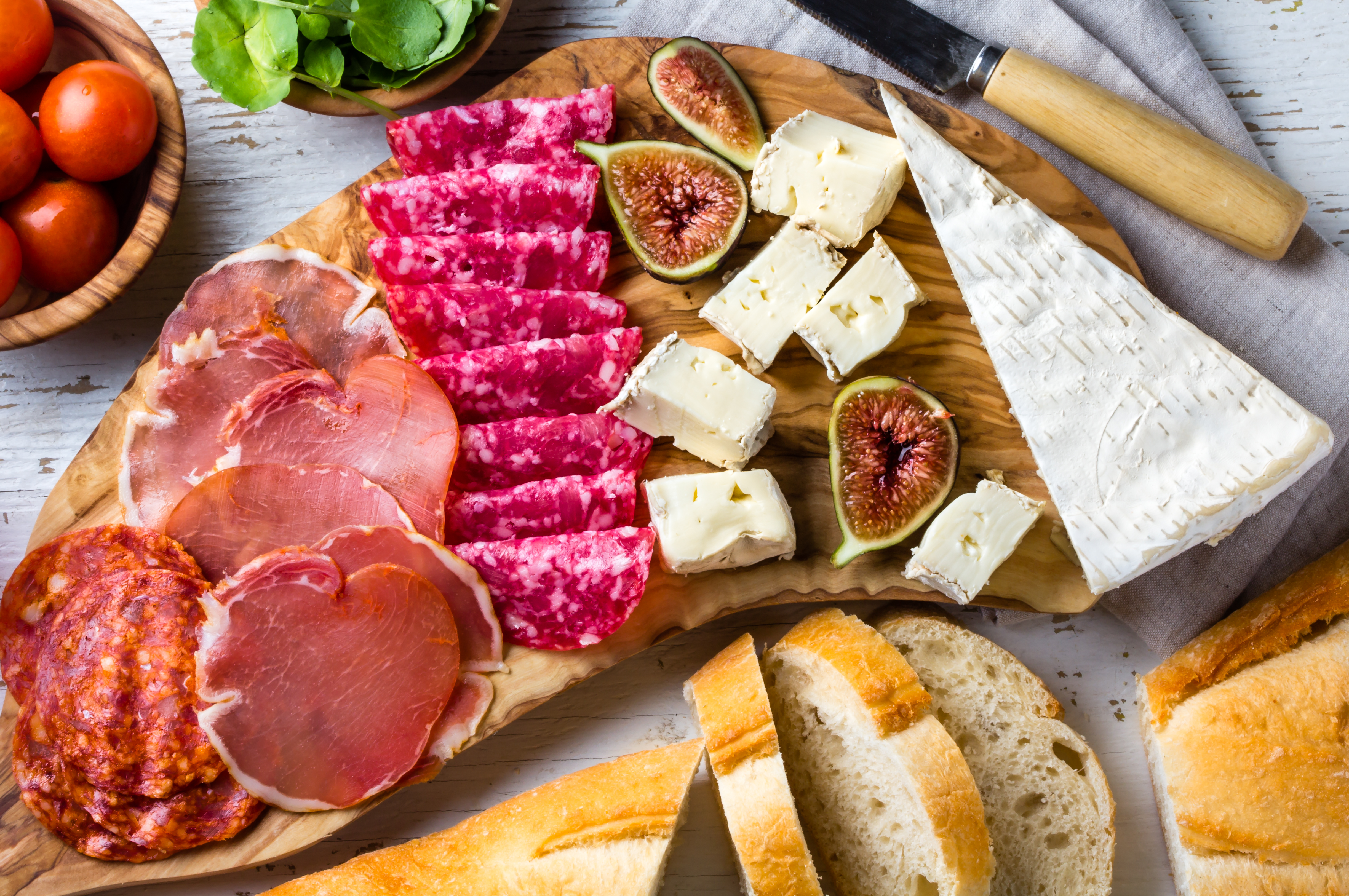 Cheese and charcuterie board
